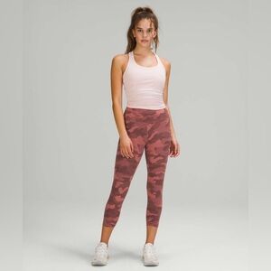 Lululemon Wunder Train High-Rise Crop 23" in Heritage 365 Camo Brier Rose Multi